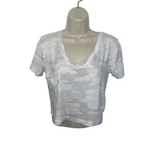 Z SUPPLY Women's Size Small Cropped Camo Pocket Tee